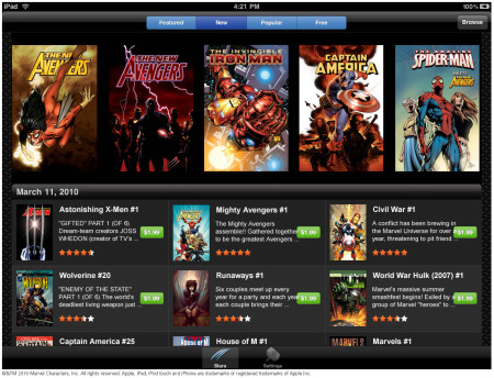Marvel Comics Debuts iPad App