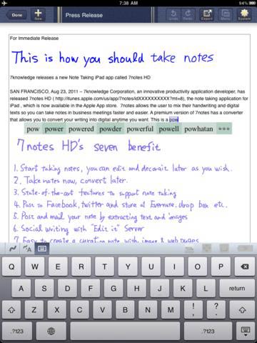 7notes HD For iPad Fills All Your Note-Taking Needs 3