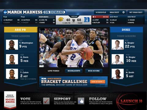 Watch NCAA March Madness Games Live on iPad