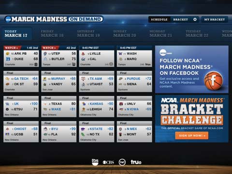 Watch NCAA March Madness Games Live on iPad 3