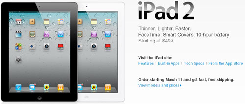 iPad 2 on Sale Friday, March 11 - Here Are the Details